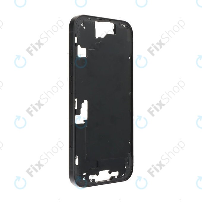 Средна рамка с бутон за включване и бутони за сила на звука за iPhone 16, Black