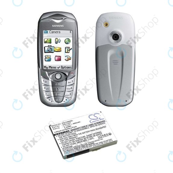 Батерия за Siemens M8, A31, CS66, SS66, 600mAh, Li-Ion, 3.7V, EBA-660, HQ