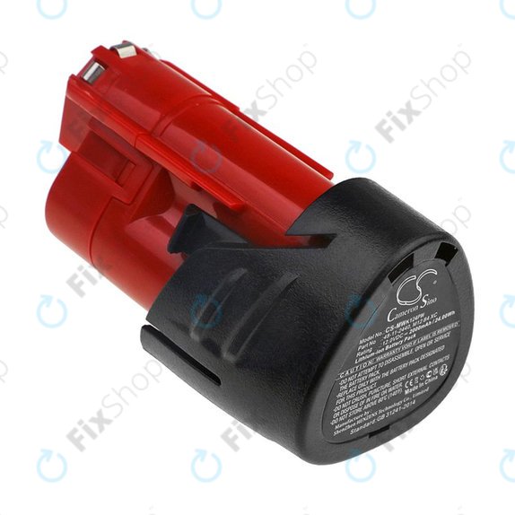 Батерия за Milwaukee M12 Redlithium XC 4.0, M12 B3 XC, M12 B4 XC, 2000mAh, Li-Ion, 12V, -, HQ