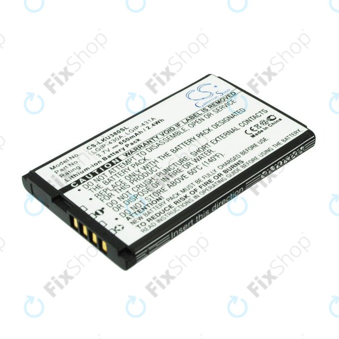 Батерия за LG 230 Nite, 650mAh, Li-Ion, 3.7V, LGIP-430A, HQ