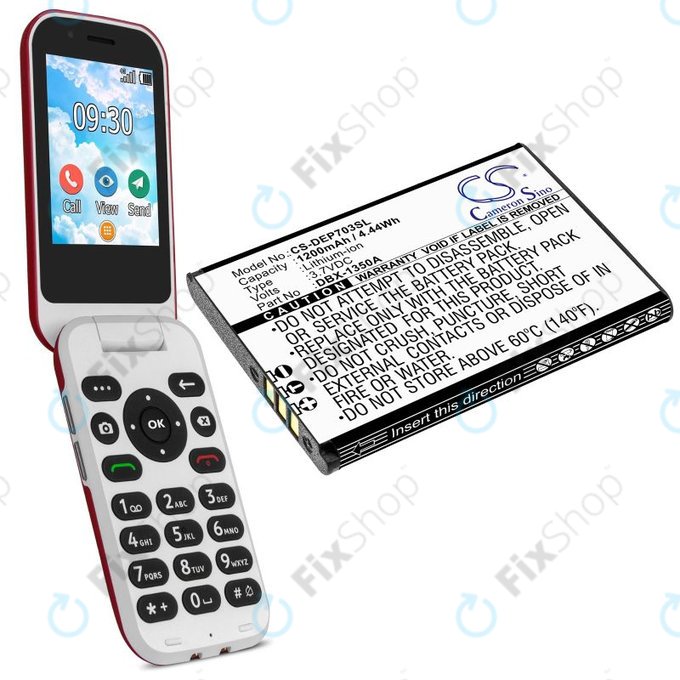 Батерия за Doro 7030, 7031, DFC-0270, 7080, 1200mAh, Li-Ion, 3.7V, DBX-1350A, HQ