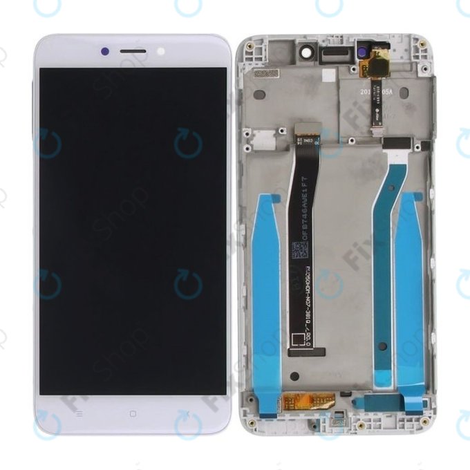 дисплей за Xiaomi Redmi 4X, Тъчскрийн и рамка, бял, White, TFT