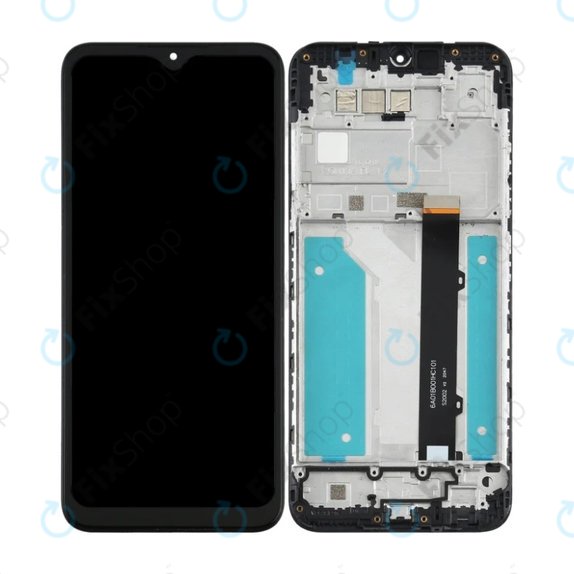 дисплей за LG K41S, Тъчскрийн и рамка, черен, Black, TFT