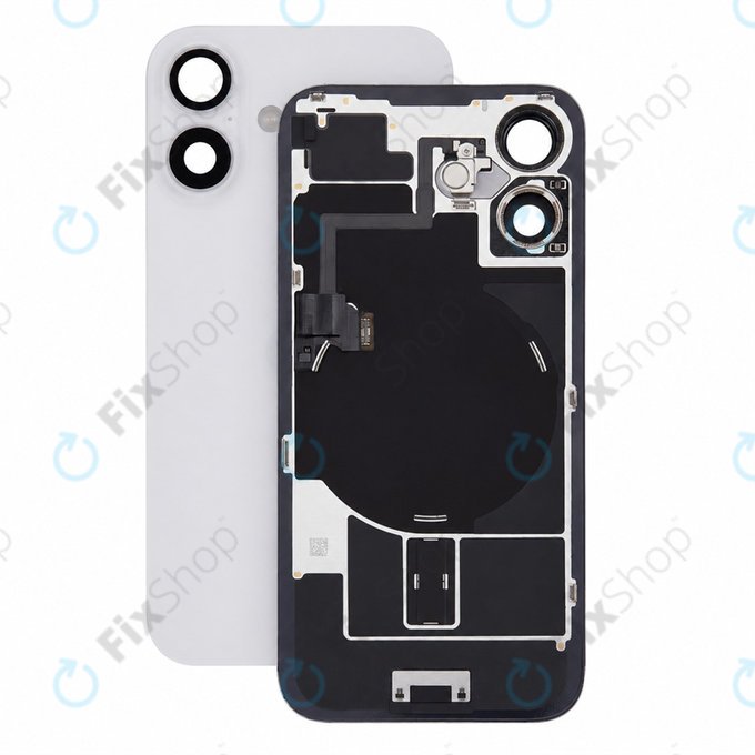 Стъкло на задния капак за iPhone 16, White, Pulled A
