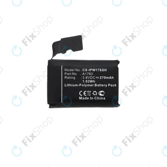 Батерия за Apple Watch 2 38 mm, 270mAh, Li-Pol, 3.8 V, A1760, HQ