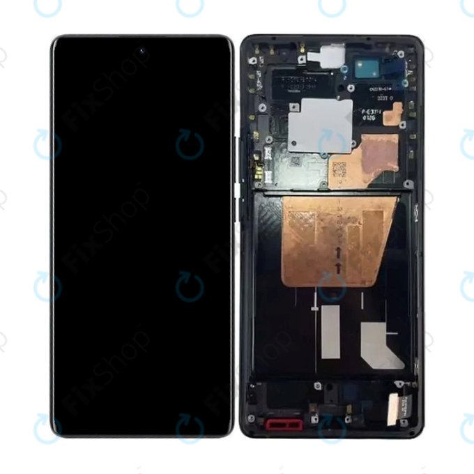 дисплей за Vivo X80 Pro 5G V2185A V2145, Тъчскрийн и рамка, Cosmic Black, TFT
