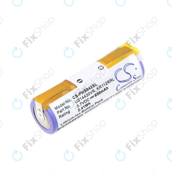 Батерия за Philips HS8420, 650mAh, Li-Ion, 3.7V, US14430VR, KR112RRL, HQ