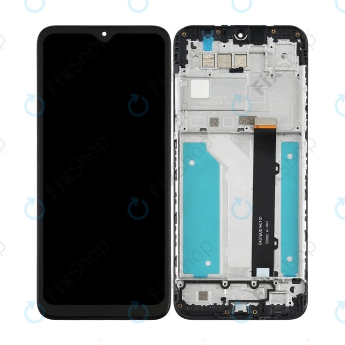 дисплей за LG K41S, Тъчскрийн и рамка, черен, Black, TFT