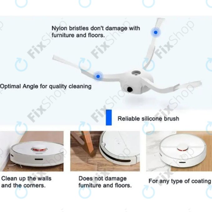 Комплект резервни части за Xiaomi Mi Robot Vacuum Mop 2 Pro, 2 Lite (1x Основна четка, 2x Филтър, 2x Странична четка, 2x Моп кърпа)