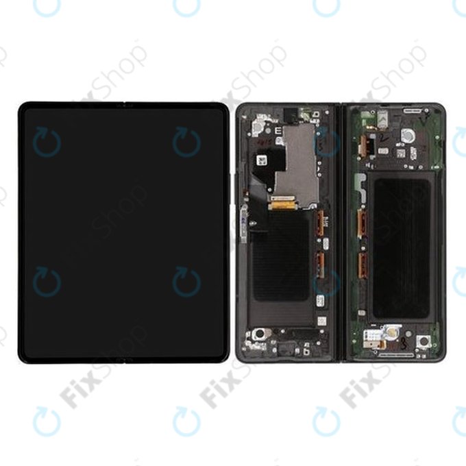 дисплей за Samsung Z Fold 3 F926B, Тъчскрийн и рамка, GH82-26283A, GH82-26284A, Phantom Black, Genuine Service Pack