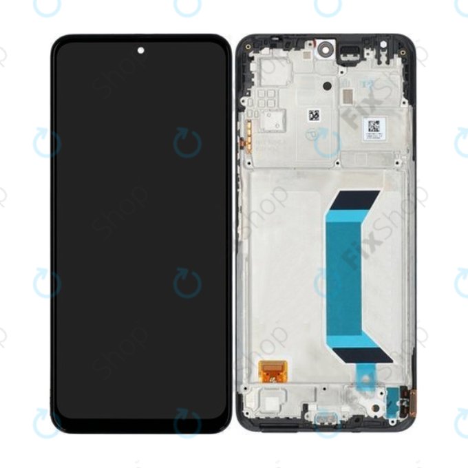 дисплей за Xiaomi Redmi Note 12 5G, Тъчскрийн и рамка, 560001M17P00, черен, Black, Genuine Service Pack