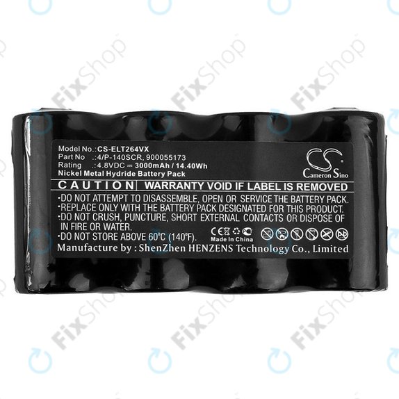 Батерия за Electrolux Spirit Wet and Dry, ZB264x, 4/P-140SCR, 900055173, Ni-MH 4.8V 3000mAh, HQ