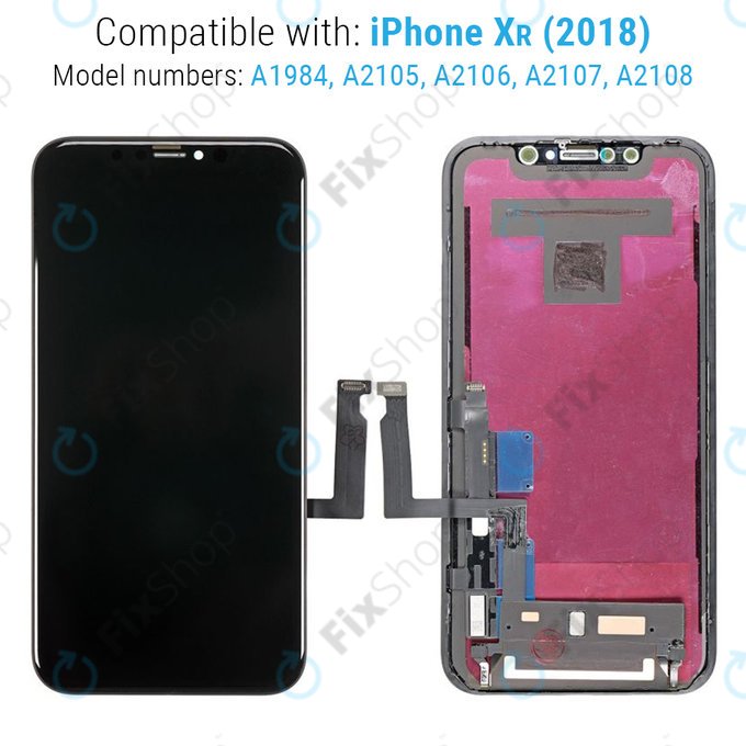 Дисплей за iPhone XR, Тъчскрийн с рамка, Refurbished