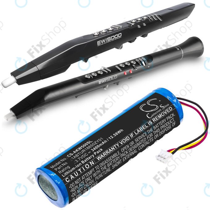 Батерия за Akai 5000 Solo, Ewi 5000, 3400mAh, Li-Ion, 3.7V, 1ABTUR18650ZY01, HQ