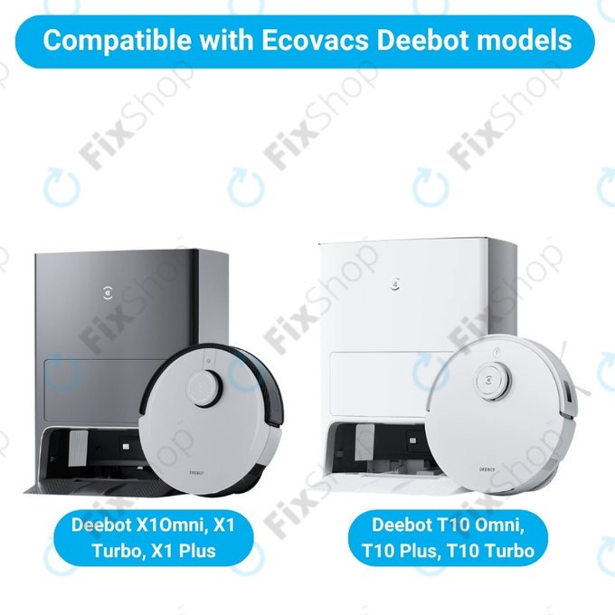 Комплект резервни части за Ecovacs X1 Omni, T10 (1x Основна четка, 2x Филтър, 2x Странична четка)