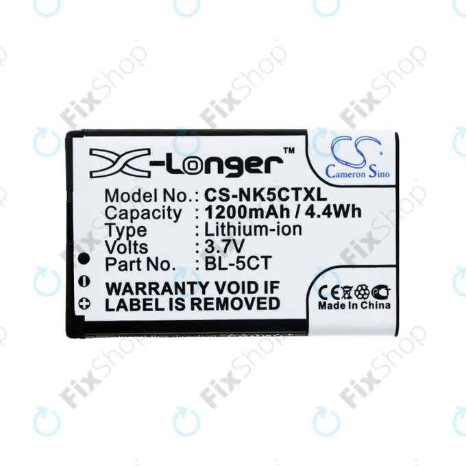 Батерия за Nokia 5220, 5630, 6303, 6700, C5, 1200mAh, Li-Ion, 3.7V, BL-5CT, HQ