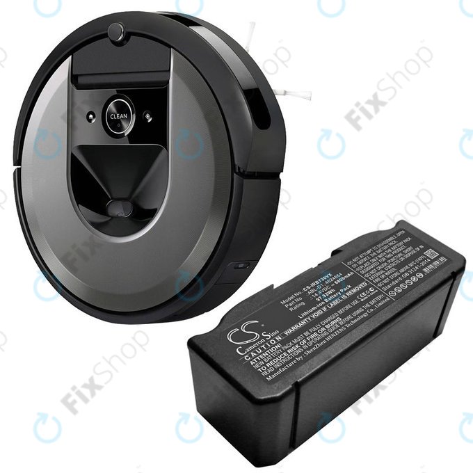Батерия за iRobot Roomba e-series, i-series, ABL-D1, 4624864, ABL-D2, Li-Ion 14.4V 6800mAh, HQ
