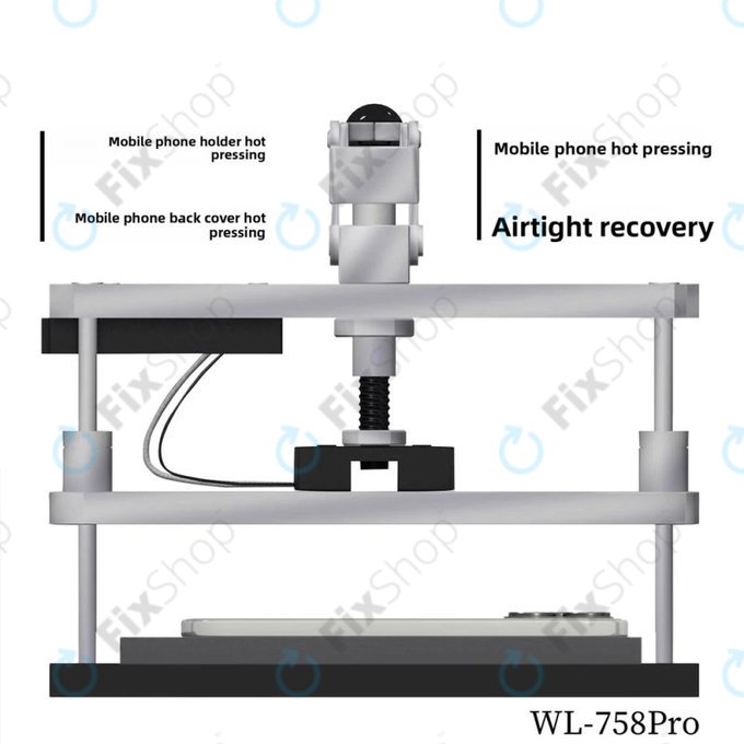 Нагряваща преса за ремонт на дисплеи и задни капаци Wylie WL-758 Pro, 220V, EU