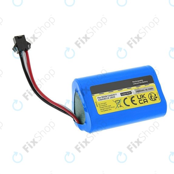 Батерия за Ecovacs Deebot D36A, DA60, DB35, DA60-Darfon, Li-Ion 10.8V 3400mAh
