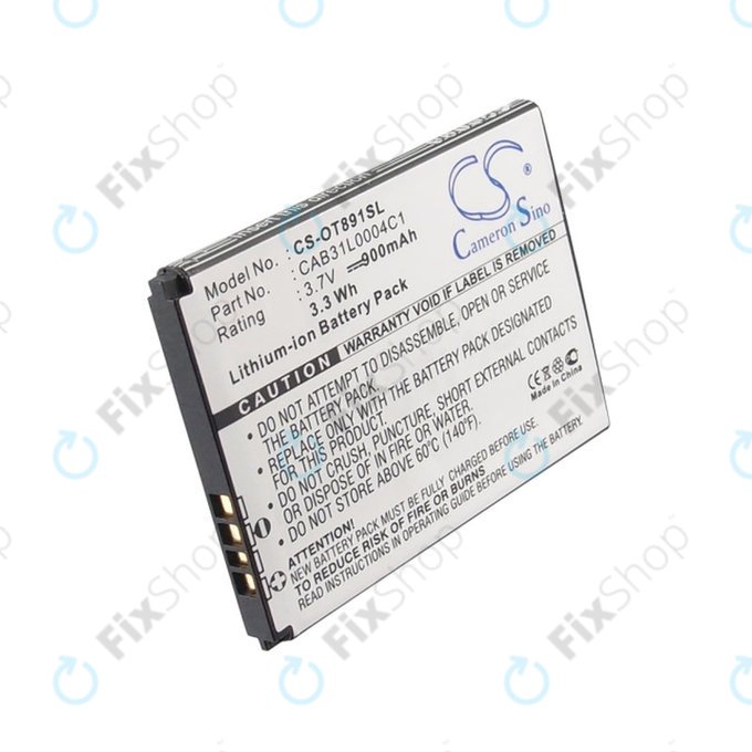 Батерия за Alcatel One Touch, OT, TCL A, Vodafone, 900mAh, Li-ion, 3.7V, CAB31L0004C1, HQ