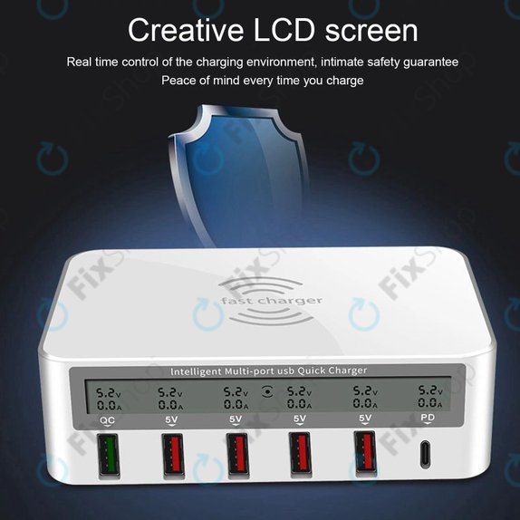 Сервизна зарядна станция WLX-818F, USB 3.0, USB-C