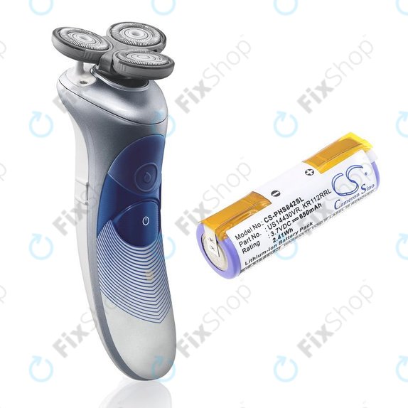Батерия за Philips HS8420, 650mAh, Li-Ion, 3.7V, US14430VR, KR112RRL, HQ