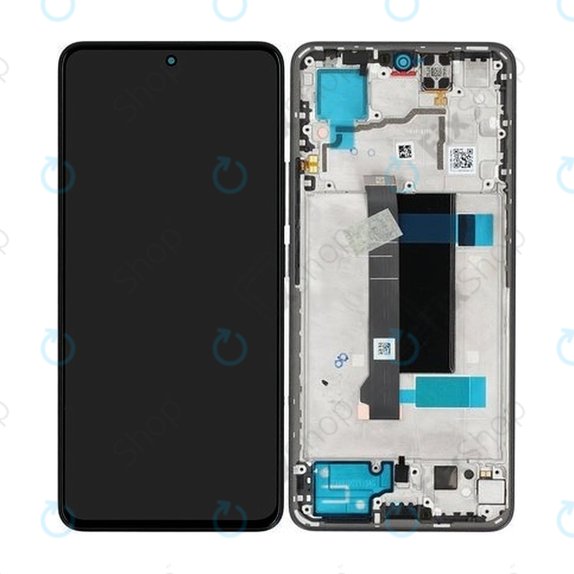 Дисплей за Xiaomi Redmi Note 13 Pro 5G, Midnight Black, Тъчскрийн с рамка, 5600020N1600 Genuine Service Pack