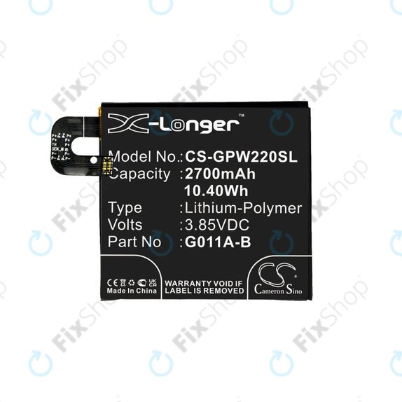 Батерия за Google Pixel 2 G011A, 2700mAh, Li-Pol, 3.85 V, G011A-B, HQ