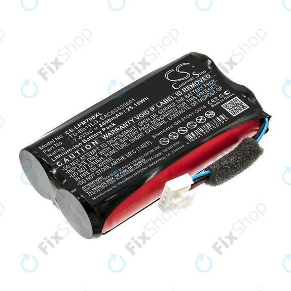Батерия за LG Music Flow P7, Xboom Go PK7, 3400mAh, Li-Ion, 7.4V, TD-Bb11LG, HQ