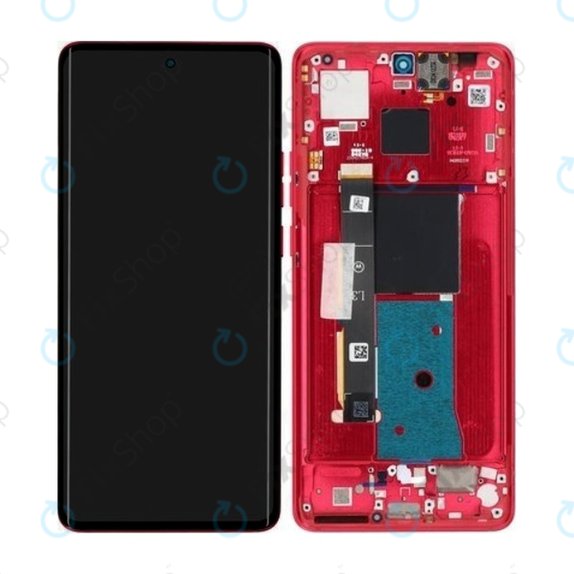 дисплей за Motorola Edge 40, Тъчскрийн и рамка, 5D68C22712, Viva Magenta, Genuine Service Pack