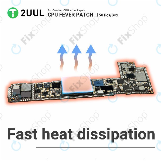 Термопроводяща подложка за CPU 2UUL SC09, 17 × 15 × 1.5mm