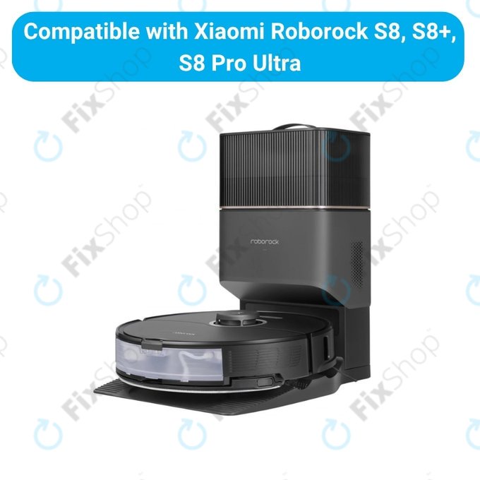 Комплект резервни части за Xiaomi Roborock S8, S8+, S8 Pro Ultra (1x Основна четка, 2x Филтър, 2x Странична четка – черна)