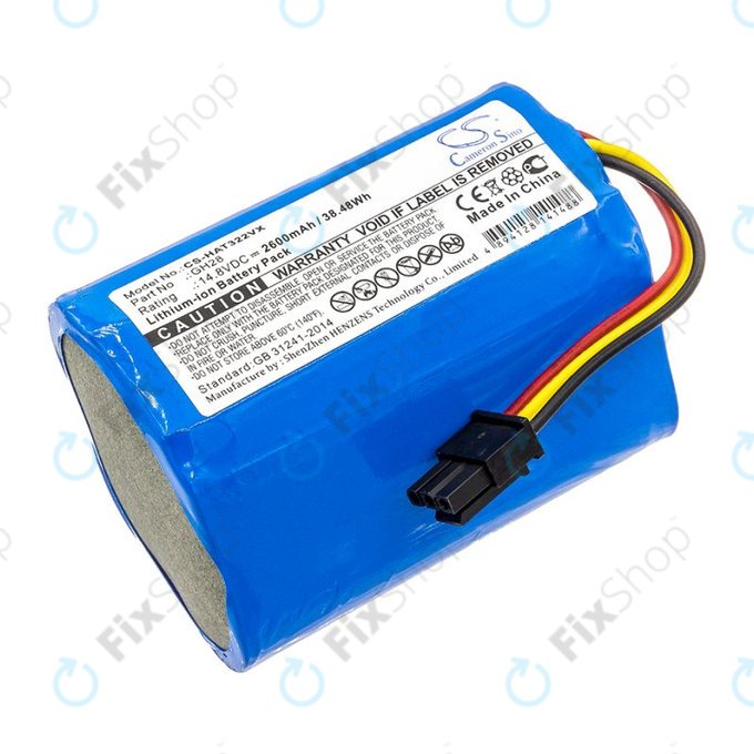 Батерия за Fomt R620c, Haier T322, J300s, Liectroux DH860, TCL S15, Tomefon, 2600mAh, Li-Ion, 14.8V, GH28, HQ