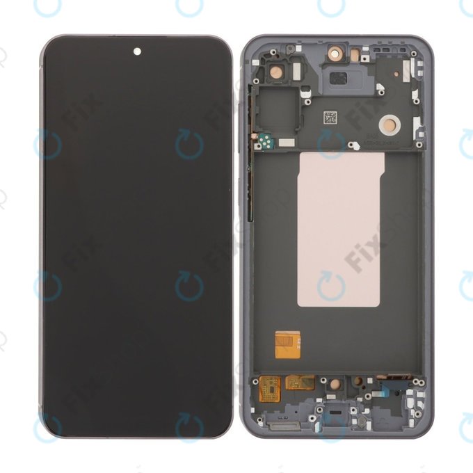 Дисплей за Samsung A56 A566E, Awesome Graphite, Тъчскрийн с рамка, TFT