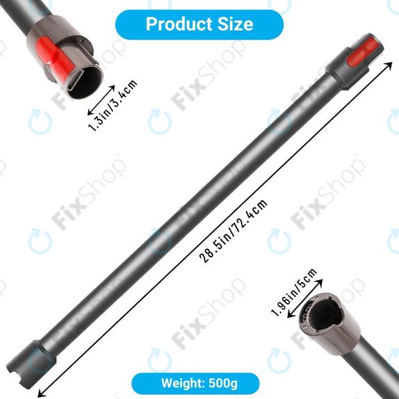 Смукателна тръба за Dyson V-series, Outsize, сребърен, Silver