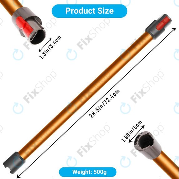 Смукателна тръба за Dyson V-series, Outsize, оранжев, Orange