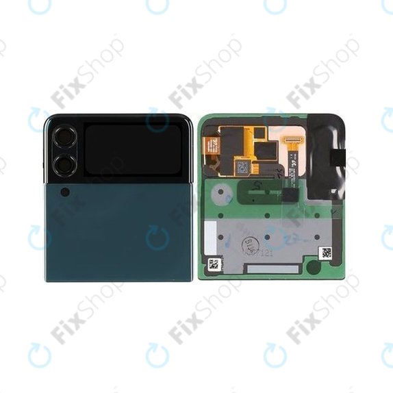 дисплей за Samsung Z Flip 3 F711B, Тъчскрийн и рамка, външен, TFT, GH97-26773C, Green, Genuine Service Pack