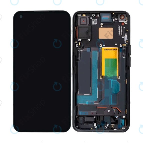 дисплей OLED за Nothing Phone (1), Тъчскрийн и рамка, черен, Black