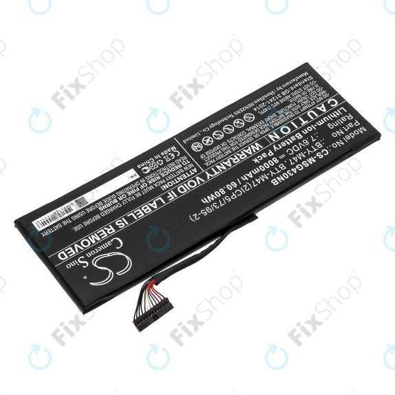 Батерия за MSI GS40, GS43, MS14, 8000mAh, Li-Ion, 7.6V, BTY-M47, HQ