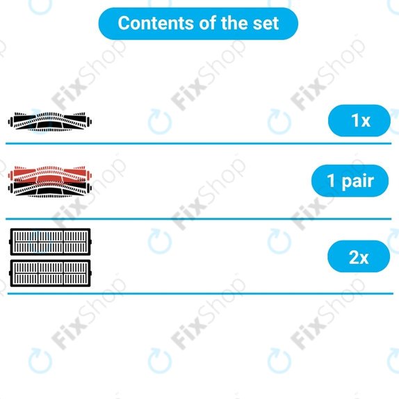Комплект резервни части за Bissell Crosswave 17132, 2225N, 2582N, 3551N (1x въртяща се четка за килими, 1 чифт въртящи се четки за различни повърхности, 2x Филтър)