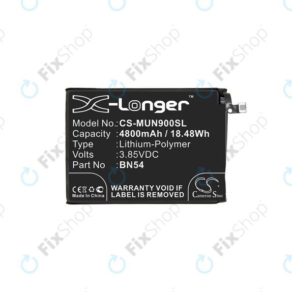 Батерия за Xiaomi Redmi 9 M2004J19G, 4800mAh, Li-Pol, 3.85 V, BN54, HQ