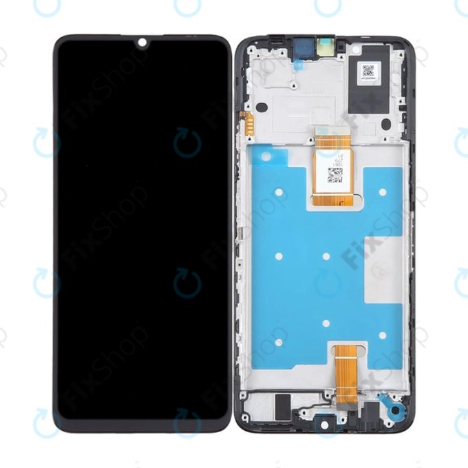 дисплей за Honor X7a RKY-LX1 RKY-LX2, Тъчскрийн и рамка, Midnight Black, TFT