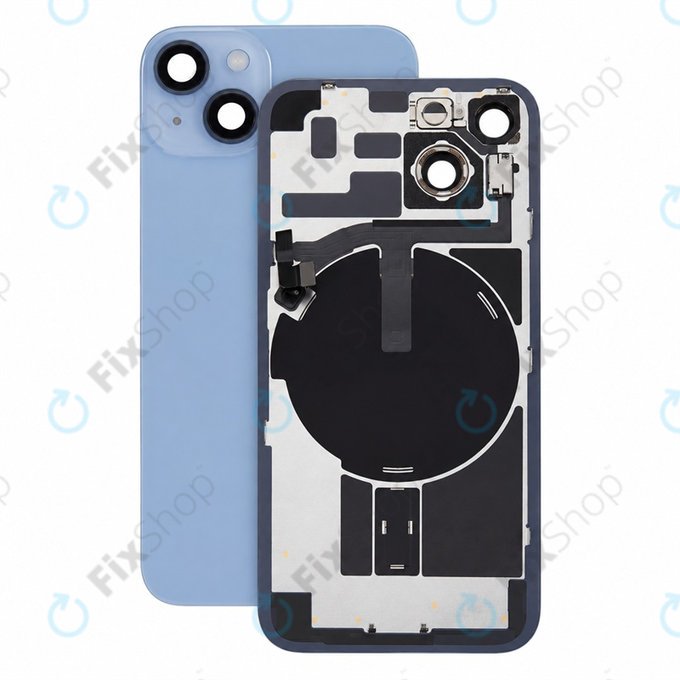 Стъкло на задния капак за iPhone 14, Blue, Pulled A