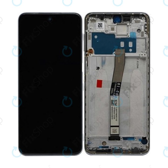 дисплей за Xiaomi Redmi Note 9 Pro, Тъчскрийн и рамка, 560003J6B200, Interstellar Grey, Genuine Service Pack