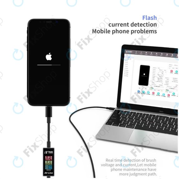 Интелигентен кабел за зареждане с детекция (Lightning – USB-A), AV-Line