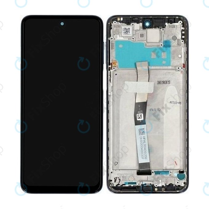 дисплей за Xiaomi Redmi Note 9 Pro, Тъчскрийн и рамка, 560002J6B200, Glacier White, Genuine Service Pack