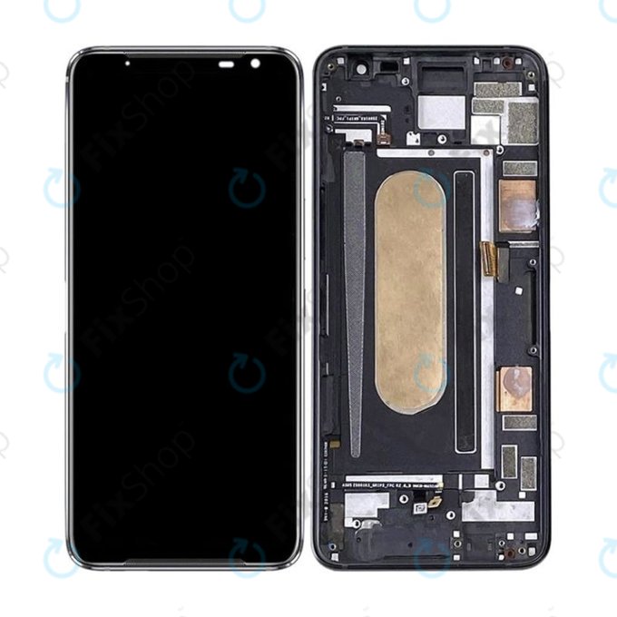 дисплей OLED за Asus ROG Phone 3 ZS661KS, Тъчскрийн и рамка, Black Glare