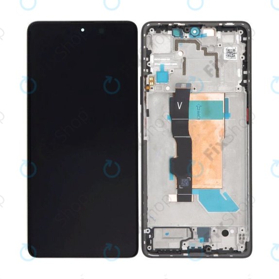 дисплей OLED за Xiaomi Poco F5 23049PCD8G 23049PCD8I, Тъчскрийн и рамка, черен, Black