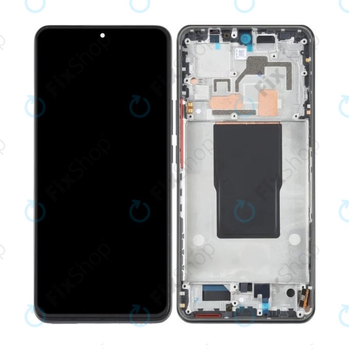 дисплей OLED за Xiaomi 12T 220712AG, Тъчскрийн и рамка, черен, Black