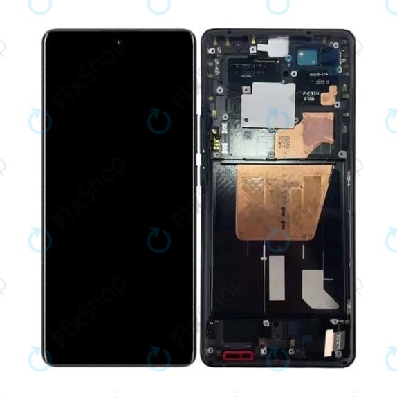 дисплей за Vivo X80 Pro 5G V2185A V2145, Тъчскрийн и рамка, Cosmic Black, TFT